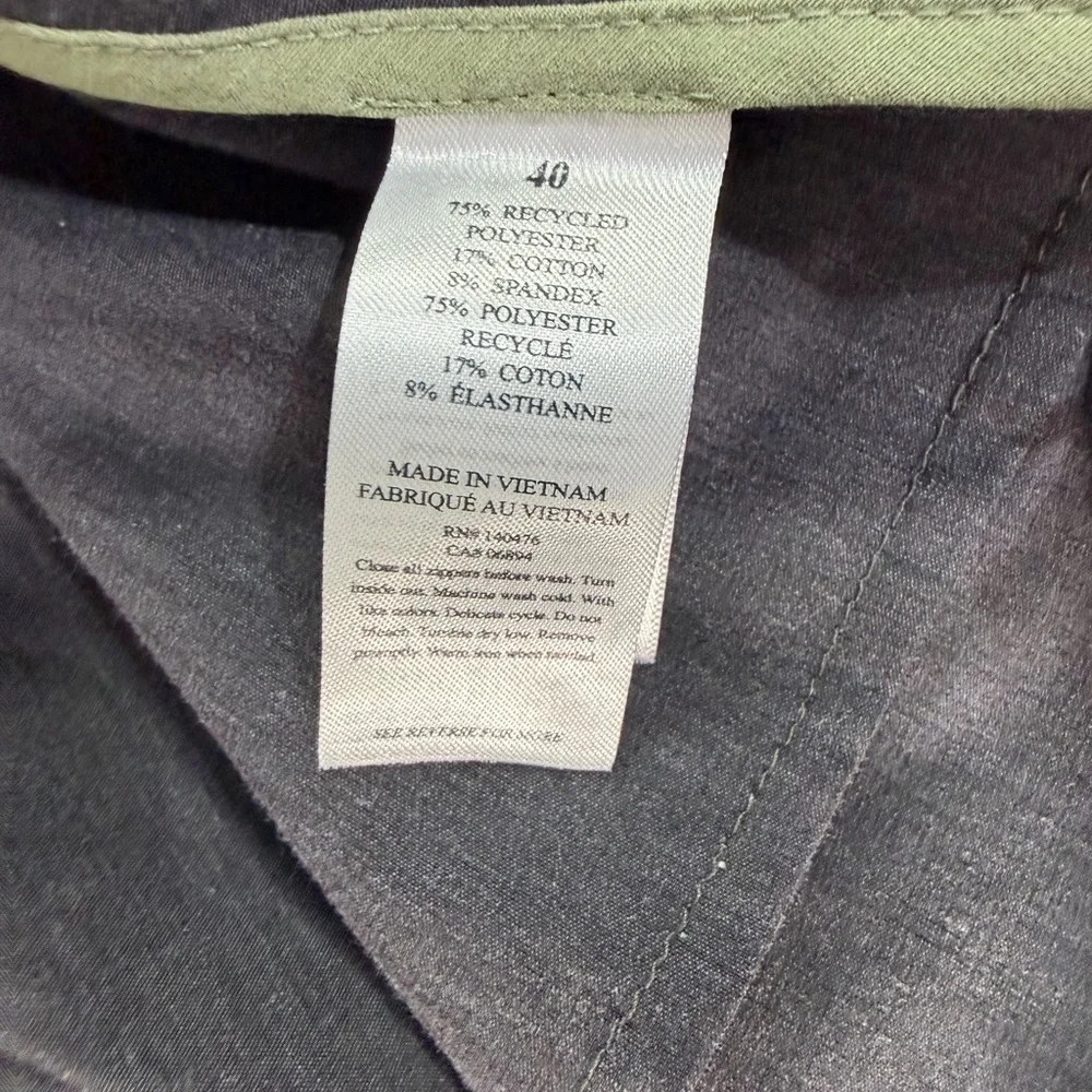 Faherty Shorts Mens 40 Gray All Day Chino Stretch Zip Pocket Lightweight Outdoor